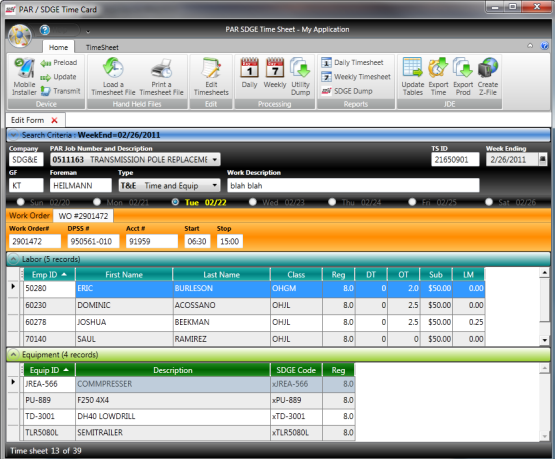 timesheet